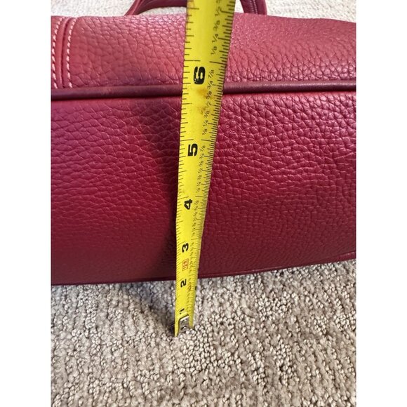 Brighton Red Pebbled Leather Shoulder Tote Bag Rare Retired EUC - Picture 8 of 16